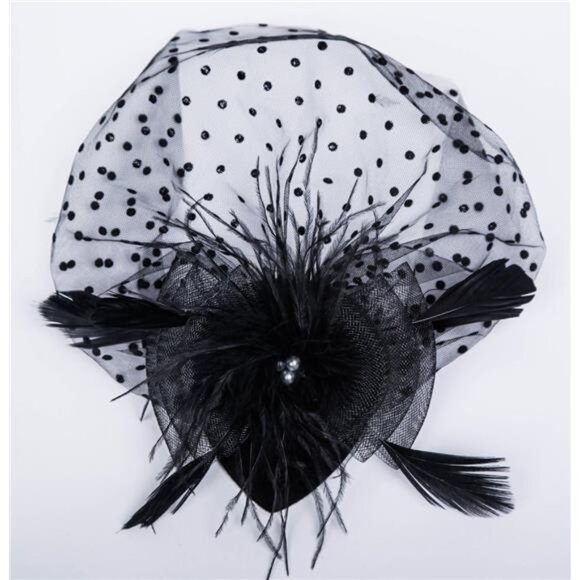 Fascinator Hats for Women 20s 50s Vintage Pillbox Hat - Picture 3 of 5